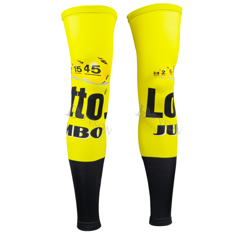 Radsport Beinwarmer Lotto 2015 gelb